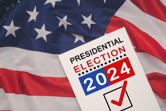 Politics,And,Voting,Concept.,Presidential,Election,2024,Text,On,White