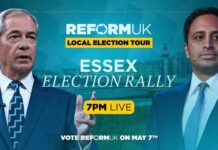 WATCH: Live from Essex, The Reform UK Local Election Tour.