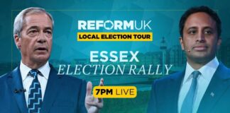 WATCH: Live from Essex, The Reform UK Local Election Tour.