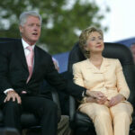 Bill and Hillary Sidewalk Stumble Sparks Buzz Hillary and Bill