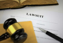 Jury Hits Google, Meta with $381M Fines A gavel resting on legal documents related to a lawsuit