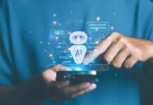 AI Boss PANICS—Begs Humans for Help Person using a smartphone with an AI chatbot interface displayed