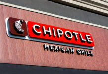 Chipotle Mexican Grill storefront sign.