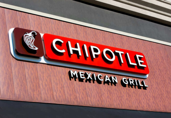 Chipotle Mexican Grill storefront sign.