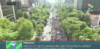 Mexico City sets Guinness record for World’s Largest Human Wave, 5 days ahead of World Cup