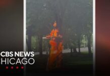 Police investigating after burning cross spotted in Grant Park