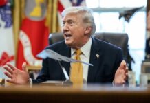 Secret Versailles Deal Stuns Washington Donald Trump speaking animatedly in the Oval Office