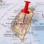 $14B Pause Sparks Fury Map with red pin on Taiwan island
