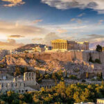 Acropolis Stabbing Shocks Tourists Acropolis of Athens at sunset.