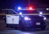 Star Cop, Silent Tape, Critical Hit Police SUV with flashing lights at night behind yellow tape