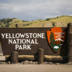 Grandpa Launched — Yellowstone Stunner Caught On Video Yellowstone National Park entrance sign