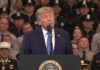 Trump embraces mother whose son was shot and killed, spotlights law enforcement at rally
