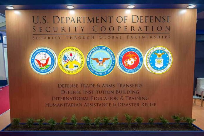 shutterstock_1283770690-2 U.S. Department of Defense display wall with service seals