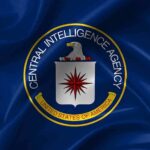 Putin Meeting? Kremlin Draws A Line CIA emblem on a blue flag