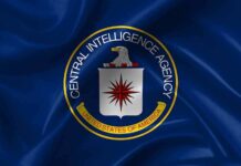 Putin Meeting? Kremlin Draws A Line CIA emblem on a blue flag