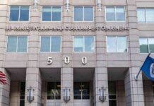 Army Family Shattered — Wife Vanishes US government building facade with flags and number 500