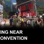 Vance Confronts Convention Protester In Dallas Protesters rally near Republican convention in Dallas