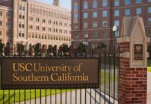 USC Crowd Draws Heat After Week 0 USC University of Southern California sign at campus gate