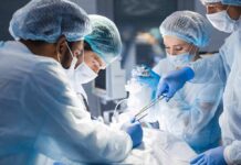 surgeons performing an operation