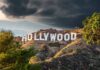 Mummified Man At Hollywood Sign – Arrest Follows Hollywood sign on hillside under dramatic clouds