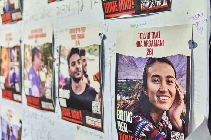 Posters of missing people on a wall