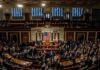 U.S. House chamber with lawmakers gathered before a session